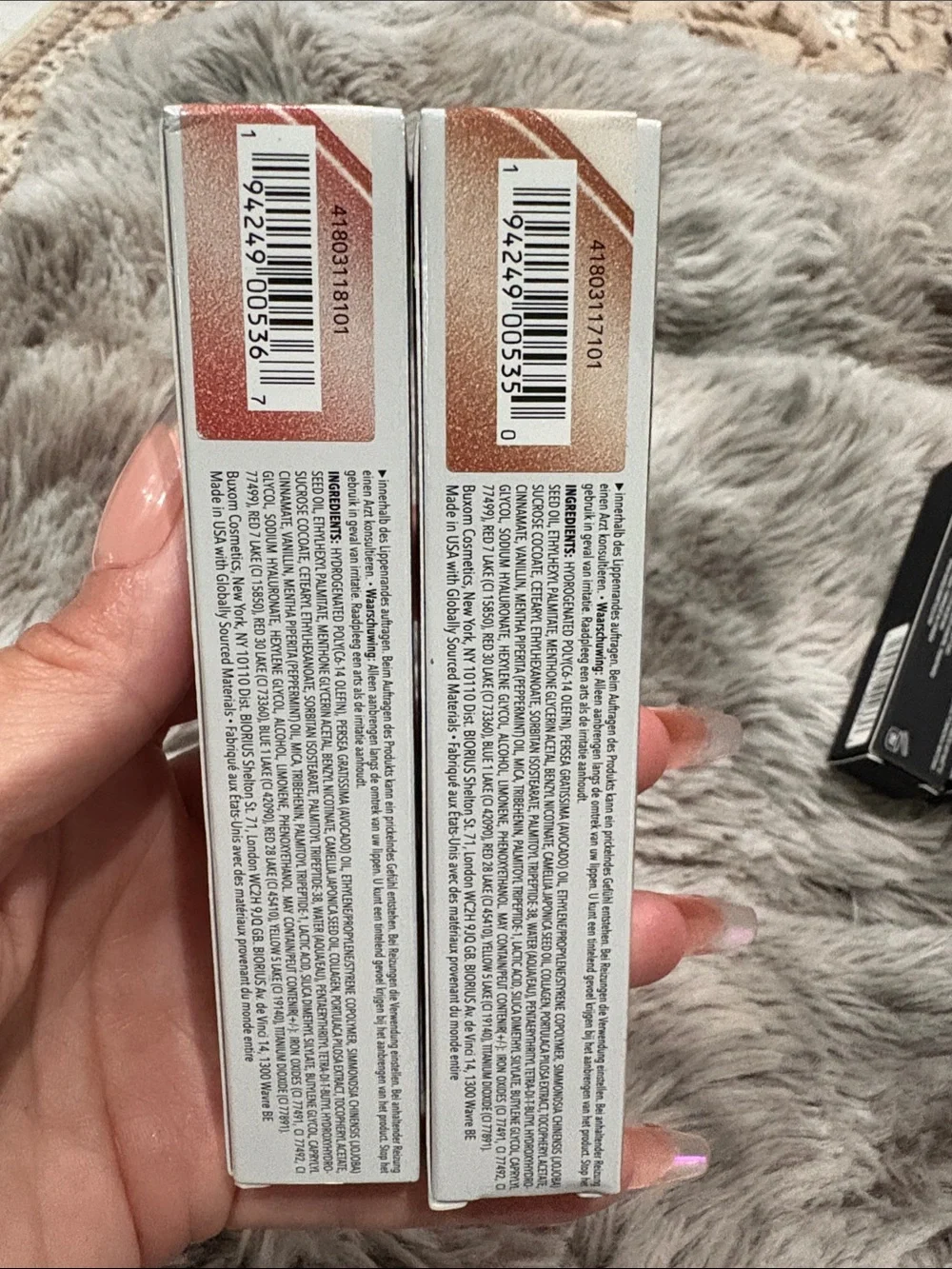 Buxom Plump Shot Sheer Tint Lip Gloss Duo - Exposed (peach nude) & Plush Peach